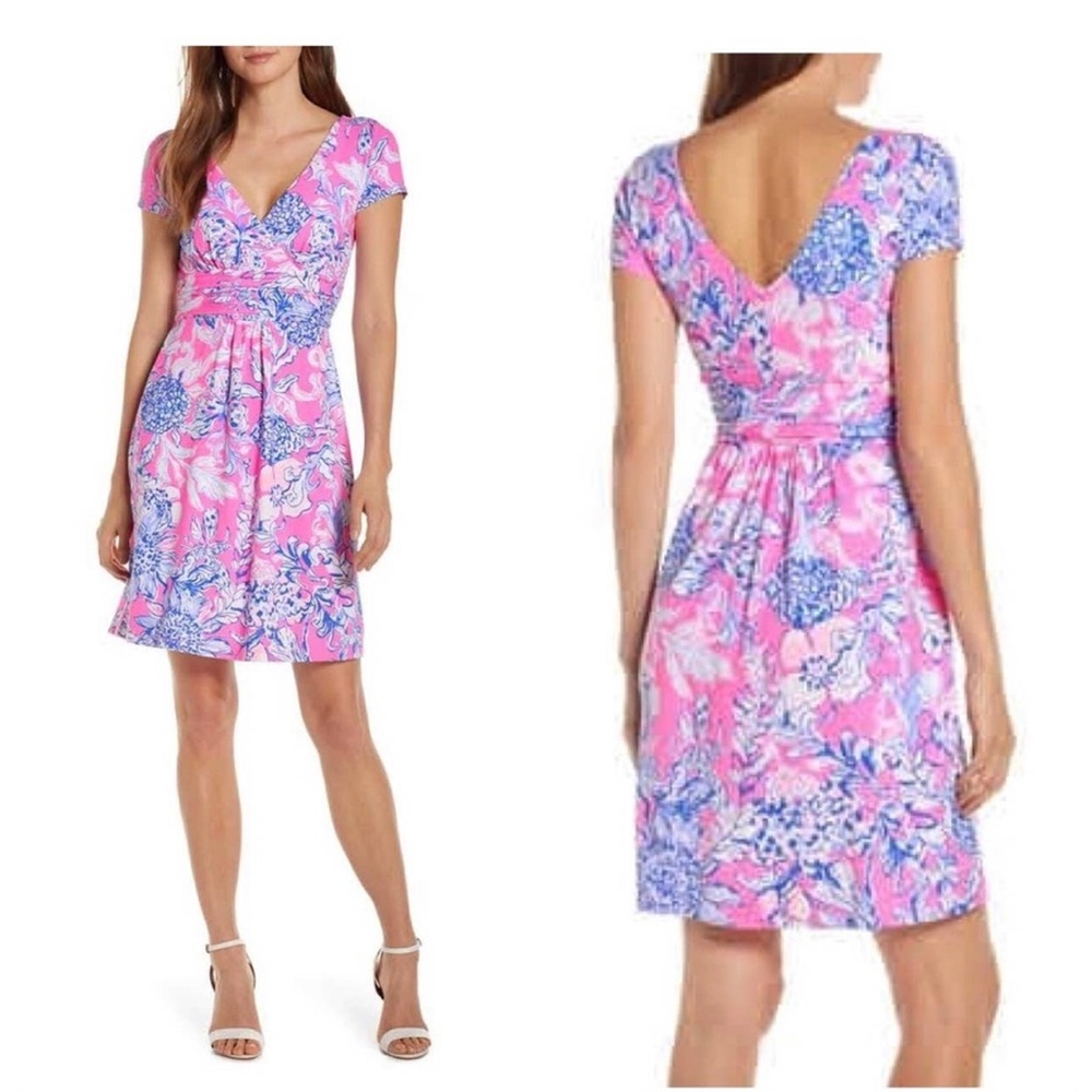 Lilly Pulitzer Pink and Blue Floral Mini Dress